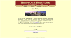 Desktop Screenshot of burmanrobinson.com