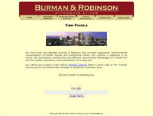 Tablet Screenshot of burmanrobinson.com
